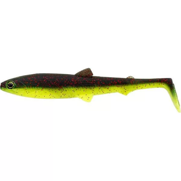 WESTIN BullTeez Shadtail 12,5cm 16g Black/Chartreuse Box w.  Plastična varalica