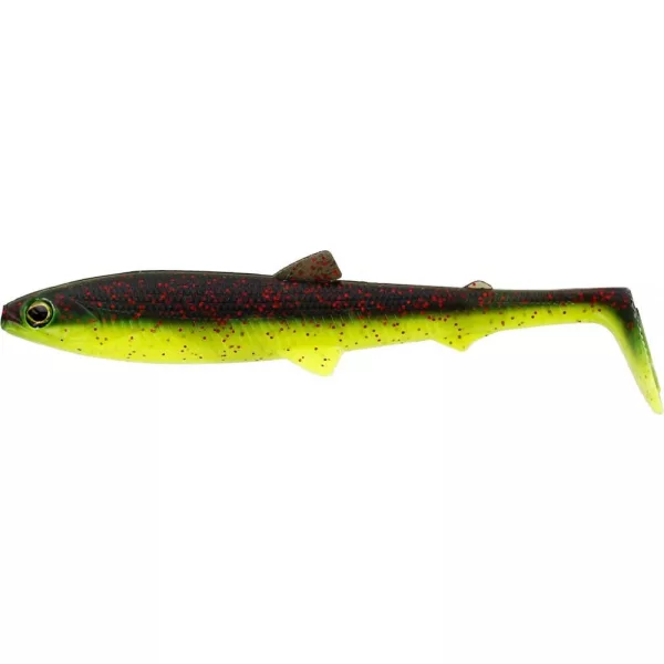 WESTIN BullTeez Shadtail 9,5cm 7g Black/Chartreuse Kutija sa. Plastična varalica