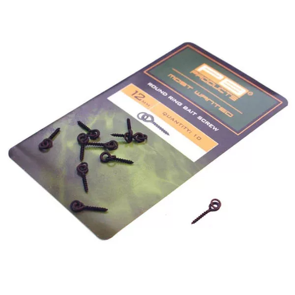 PB Products Round Ring Bait Screw 12mm Csalicsavar 10db
