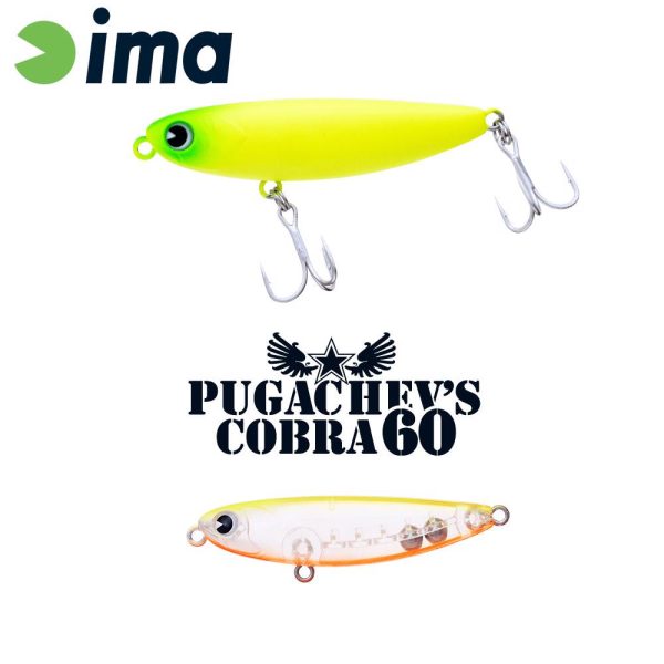 Ima Pugachevs Cobra 60 6cm 6gr 104 Chart Back Pearl Clear Wobbler