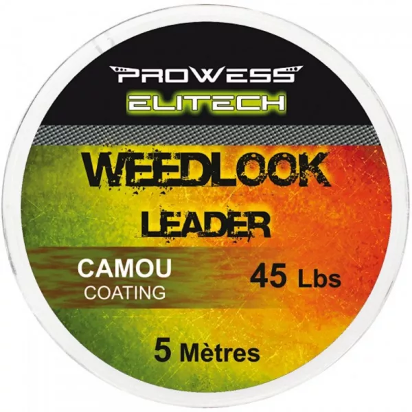 Prowess Weedlook Leader Line 45lb 5m Smeđa Shock leader struna