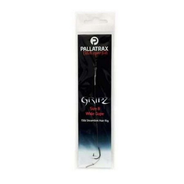 Pallatrax Gripz Wide Gape Hair Rigs 6 15lb Braid Pletena Predvezana Udica