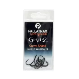   Pallatrax Gripz Curve Shank 4 Omčana, Bezbodna Šaranska Udica 10kom