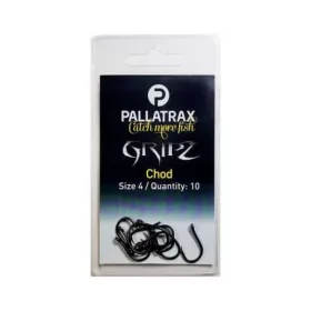   Pallatrax Gripz Chod Hooks 4 Udica s ušicom, bez bodlje, za šaranolov, 10 kom