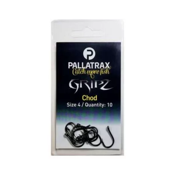 Pallatrax Gripz Chod Hooks 8 Udica s ušicom, bez bodlje, za šaranolov, 10 kom