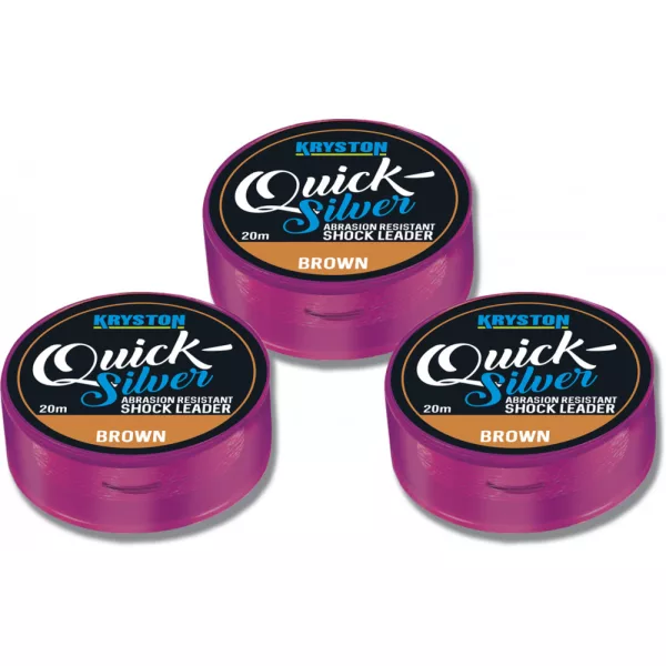 Kriston Quicksilver Shock Leader 25lbs 20m Pletena predvezna struna-Smeđa