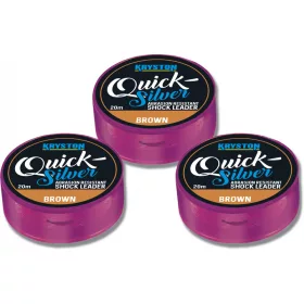  Kriston Quicksilver Shock Leader 45lbs 20m Pletena predvezna struna-Smeđa