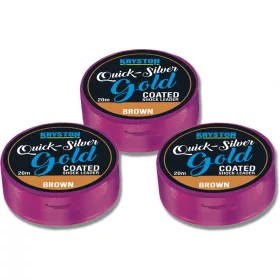   Kriston Quicksilver Gold Shock Leader 25lbs 20m Pletena predvezna struna-Smeđa