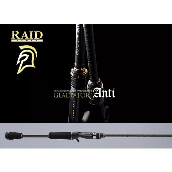 Raid Gladiator Anti Cast GA-65PBF Power Bait Finess 1,95m 5-10,5gr 1 Részes Casting Pergető Bot