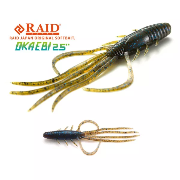 Raid Oka Ebi 6,3cm 020 Dark Cinnamon Blu Flk Plastični mamac 8 kom
