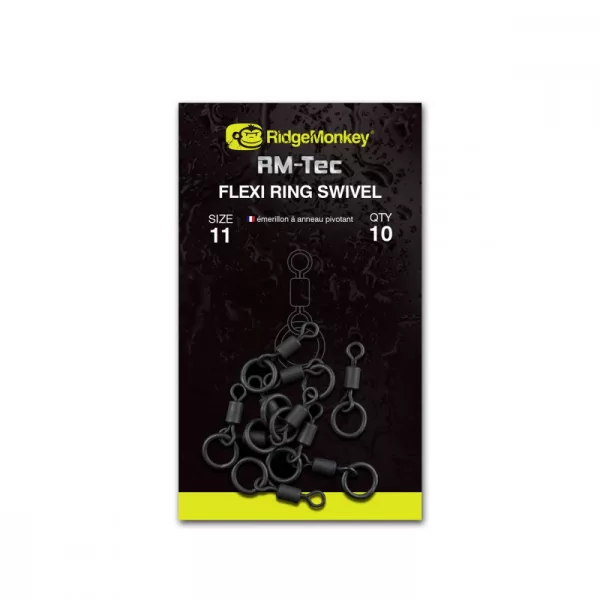 Ridgemonkey Rm_Tec Flexi Ring Swivel Size11 Okretna Spojka s Prstenom 10kom
