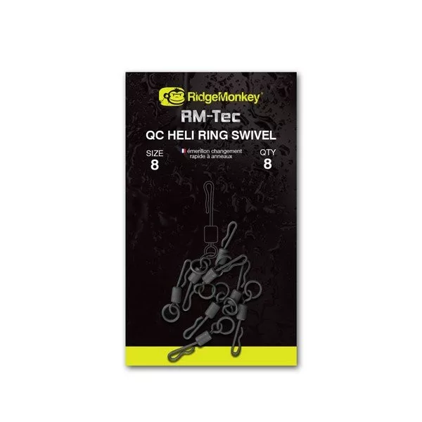 Ridgemonkey Rm-Tec Quick Change Heli Ring Swivel Size11 Okretnica s Prstenom za Brzu Promjenu 10Db