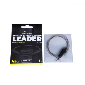   Ridgemonkey Spectre Fluorocarbon Uni Lead Clip Leader - Silt Crni Šaranski Predvez