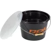 ROK 18-litarska crna kanta za mamce i set posuda za miješanje od 5 litara s poklopcem