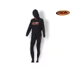 ROK Black Hoodie Fekete Kapucnis Pulóver XL