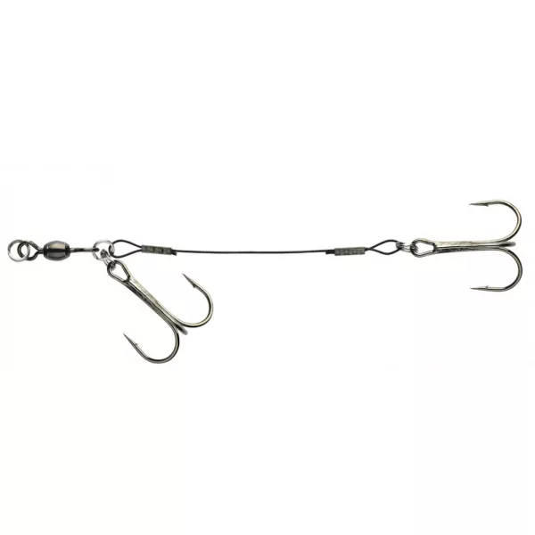 Sakura - SOFT LURE RIG - Size L - 12CM - Double Hook (2 Hooks treble) - Trokuka - Kuka s bradom, Trostruka kuka