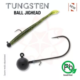  Sakura - TUNGSTEN BALL JIGHEAD 1/16 - 1,8G / Hook #1 x 3pcs (Black Color) - JIG glava
