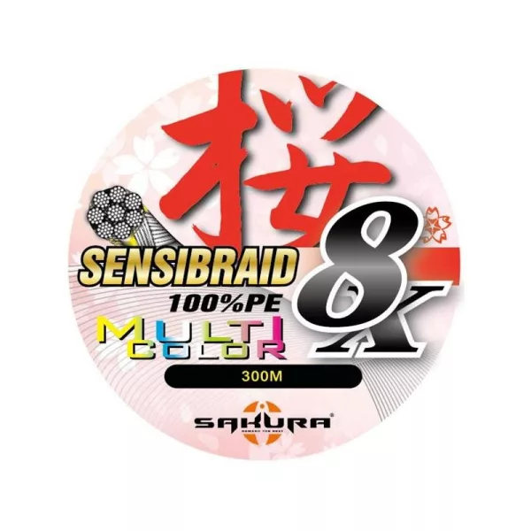 Sakura Sensibraid 8x Multicolor 0,35mm 300m Pletena Glavna Struna