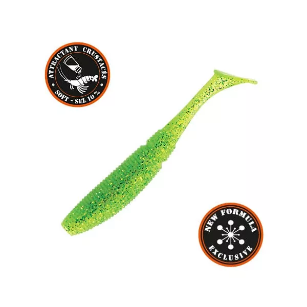 Sakura SLIT SHAD EVO 50 Gumihal Ghost Lime Chart) X 8 komada - gumeni mamac 50mm - 8kom
