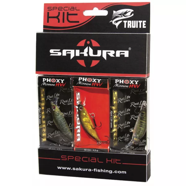 Sakura - PAKET 3 PHOXY MINNOW HW 50 S - 50MM - 4,5 G - Vobler