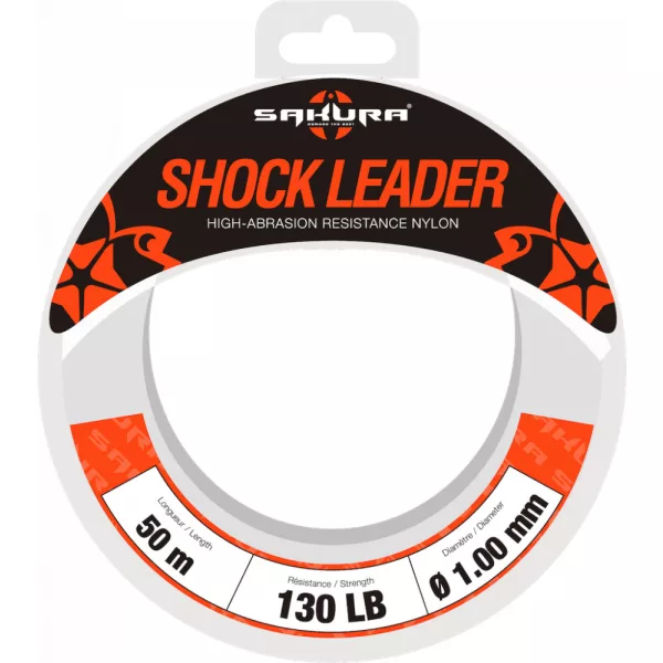 Sakura - SHOCK LEADER CLEAR 50 M - 0.80 mm / 80 Lb. Test - Predvez - Fluorocarbon