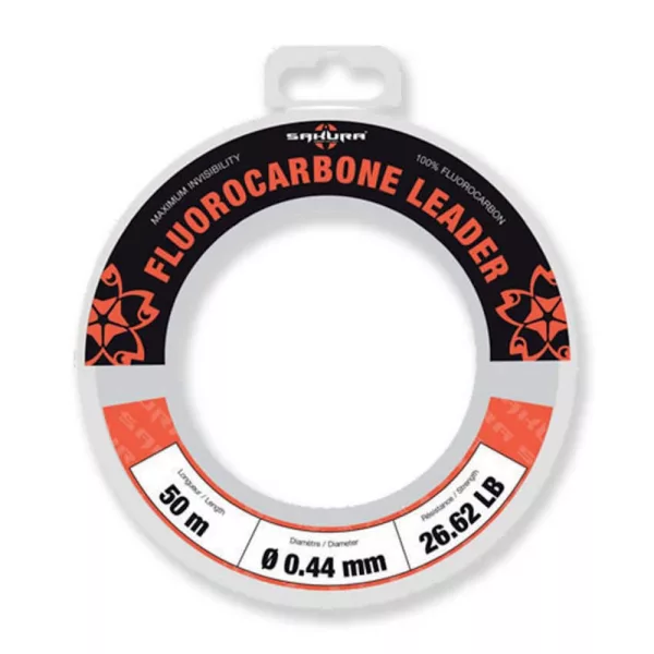 Sakura - FLUOROCarbon LEADER - 50M - 0.500 mm / 31.14 Lb. Test - 14,15 kg - Predvez - Fluorocarbon