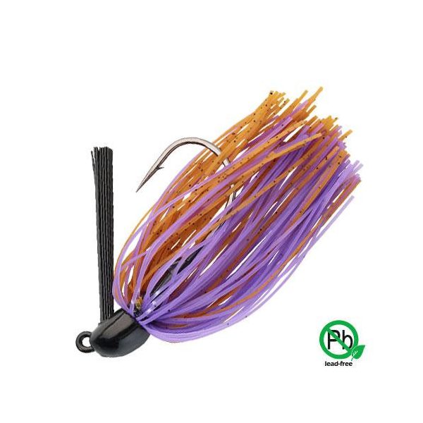 Sakura Tungsten Swim Jig 7,2gr BP Jig glava sa suknjom - Smeđa&Ljubičasta