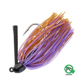  Sakura Tungsten Swim Jig 10,6gr BP Jig glava sa suknjom - Smeđa&Ljubičasta