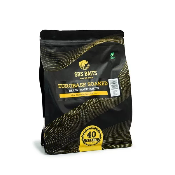 SBS Eurobase Soaked Ready-Made Boilies Red One Juice Natural 24mm Bojla 1kg