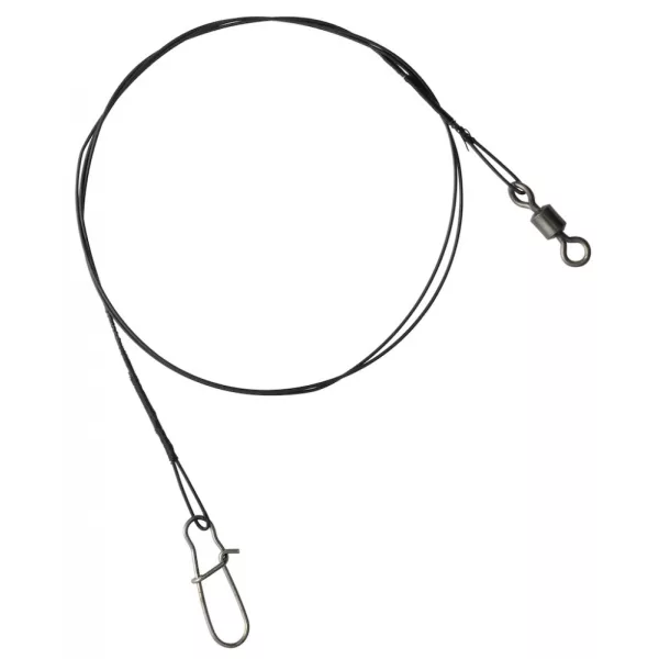 SERT - 7 STRAND TRACE + SWIVEL AND SNAP LINK - 50CM - 12KG - Predvezak otporan na ugrize