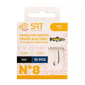   SRT Trout Worm Special 0,16mm 70cm Monofil 8 Vezana udica 10 kom