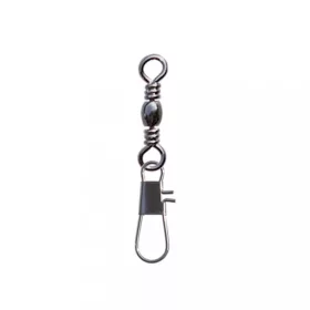   SERT - INTERLOCK SNAP + BARREL SWIVEL BLACK N°6 X8 - Okretna kopča