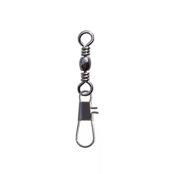 SERT - INTERLOCK SNAP + BARREL SWIVEL BLACK N°6 X8 - Okretna kopča