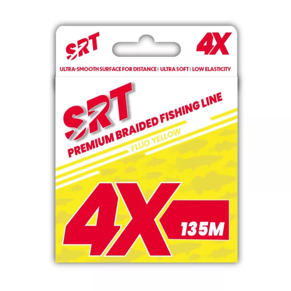 Sert Tresse 4x Srt Fluo Yellow Pletena Struna 0,16mm 135m