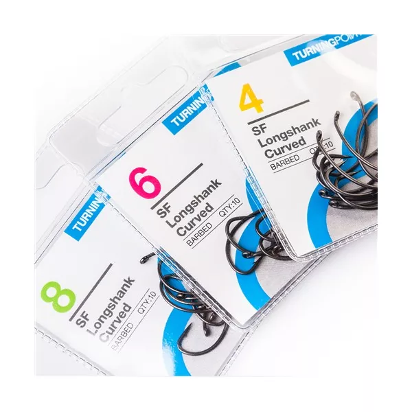 Spotted Fin Longshank Curved Barbed udica s bradom