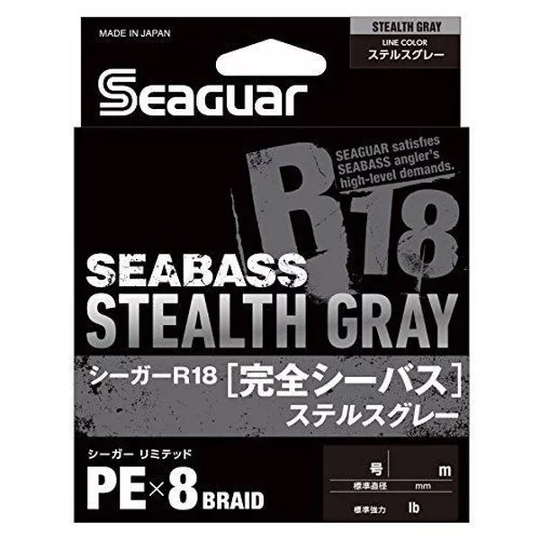 Seaguar R18 Kanzen Seabass Stealth Gray 150m 1,2Gou Pletena glavna struna
