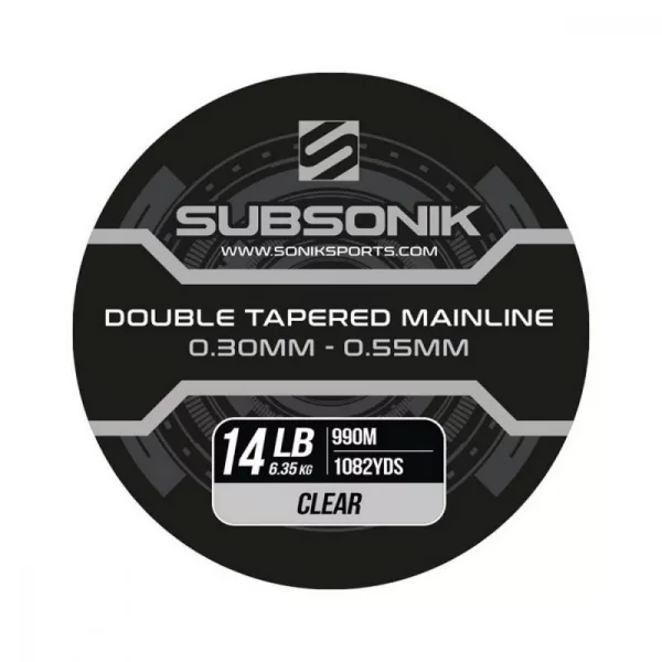 Subsonik Double Tapered Main Line Clear 12Lb 990m (3X330) Konusna monofilamentna glavna struna