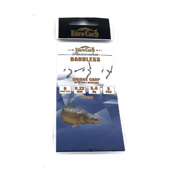 EuroCarp Vezani monofil feeder predvez sa šiljkom za mamac - Unique Carp Barbless 12