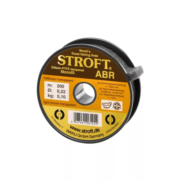Stroft ABR Világos Barna Áttetsző 0,22mm 200m Monofil Főzsinór