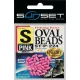 Sunset - HARD OVAL BEADS PINK 8x3,8mm X25 - Gumena perla