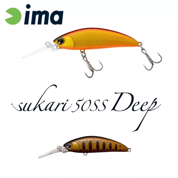 Ima Sukari 50SS Deep 5cm 5gr 125 Smoked Gold Blackberry Wobbler