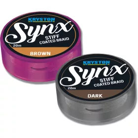   Kriston Synx Stiff Coated 20Lbs 20m 0.35mm Pletena predvezna struna-Smeđa