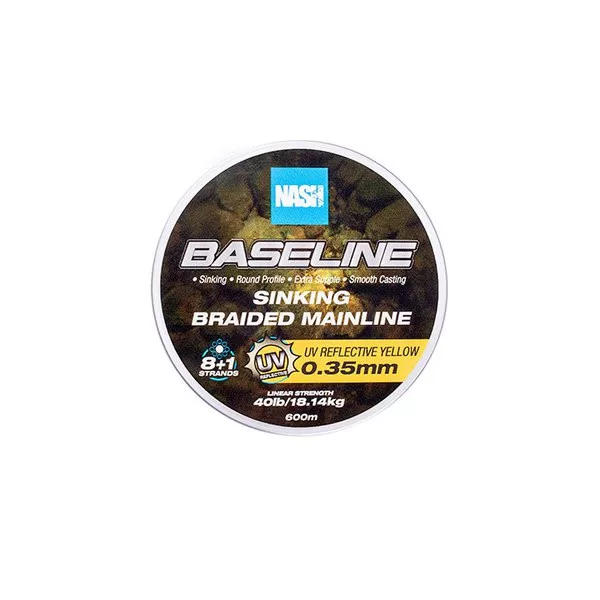 Nash Baseline Tonuća UV Žuta 0.35mm 600m Pletena glavna struna