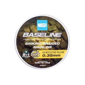   Nash Baseline Tonuća UV Žuta 0.35mm 1200m Pletena glavna struna