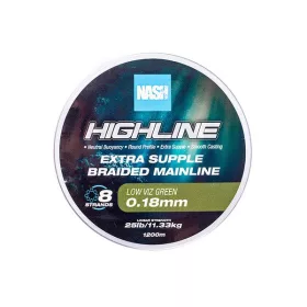 Nash Highline Zelena 0,18mm 1200m Pletena glavna struna