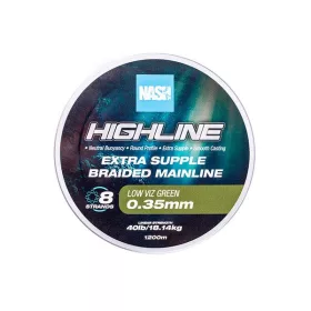   Nash Highline Iznimno Podatna Niskovodna Zelena 0.35mm 1200m Pletena glavna struna