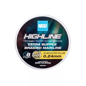   Nash Highline Iznimno Podatna UV Žuta 0.24mm 1200m Pletena glavna struna