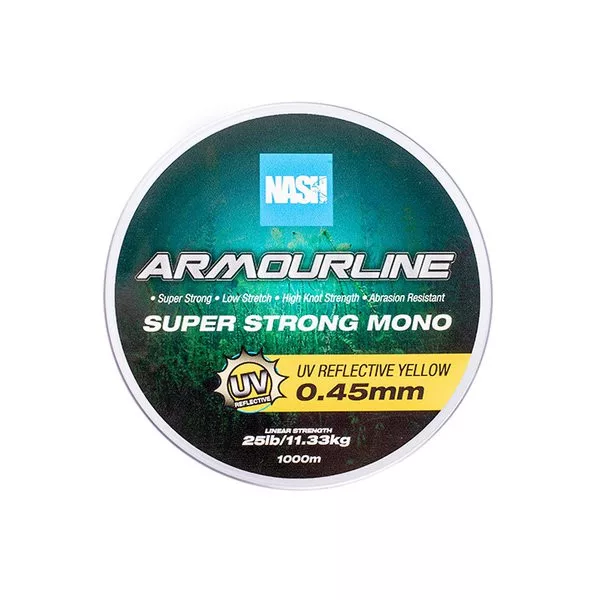 Nash Armourline UV Žuta 0,45mm 1000m Monofil Glavni Najlon
