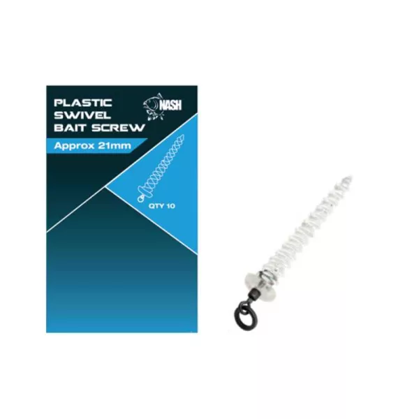 Nash PLASTIC SWIVEL BAIT SCREW 21 MM - Plastični držač mamca sa okretnim zglobom