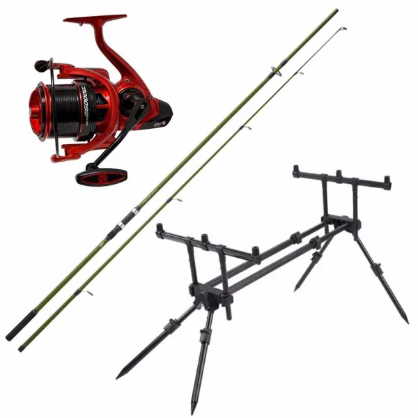 Sert Carp Instinct 3,25m Start Guide Bojlis Bot Carp Expert Uni Method 6000LC Orsóval és Bottartó Állvánnyal